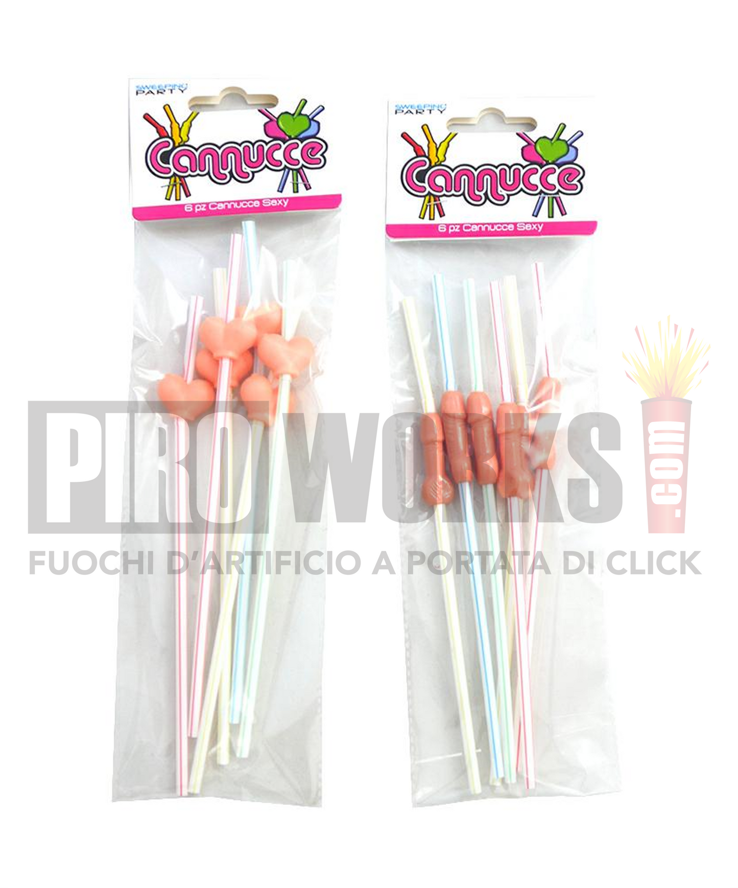 Cannucce Sexy | Modello Maschile | 6 Pezzi